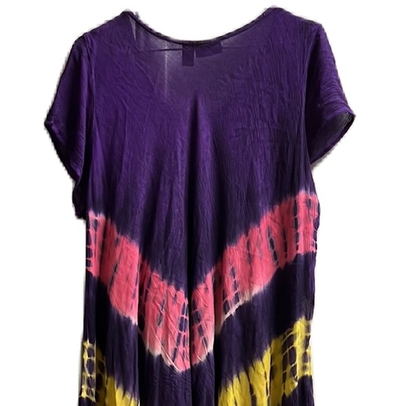 Jaquline Design Studio, 100% Rayon, Scoop Neckline Dress, Multi, One Size - Picture 5 of 8